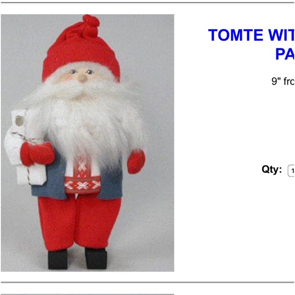 Handmade Wooden Christmas Tomte Figure 9” - Picture 5 of 6